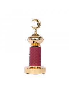 Burgundy golden crescent incense burner