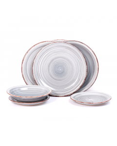 12-piece gray dining set