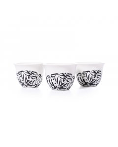 A set of coffee cups of 12 pieces