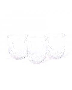 Set of 3 glass cups, 380 ml