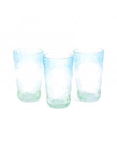 Glass cups set, 3 pieces, 350 ml, colored