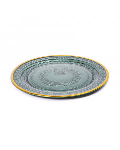 green glass serving bowl
