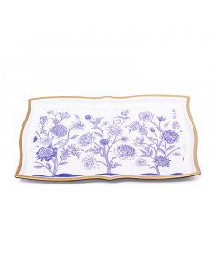 Gilded blue tray