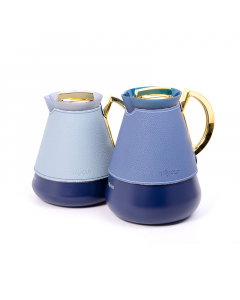 Lamar thermos set, 2 pieces, sky blue leather