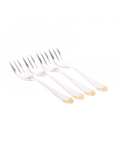 Gilded tea fork set 4 pieces