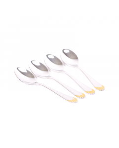 Set of 4 gilded coffee spoons