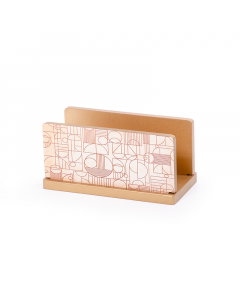 Gold cotton napkin holder
