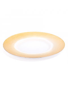 Gilded glass serving bowl