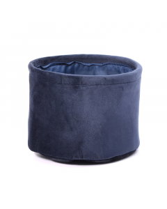 Large dark blue velvet storage box