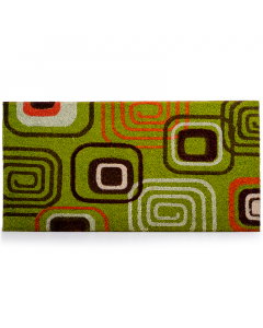 Green door rug