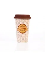 Ceramic cup with silicone cover