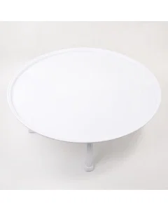 Large white round melamine tray