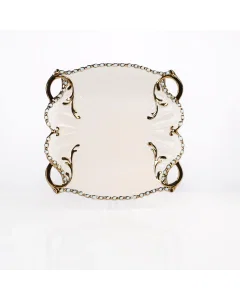 plate  presenting a big porcelain solution