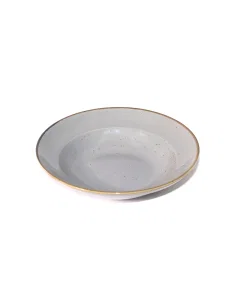 Porcelain dish is deep gray