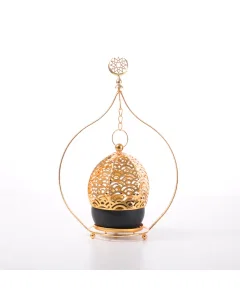 Incense burner with golden decoration