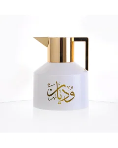 Lamuda Thermos Rotpuntand Dyan 1 liter white with a golden cover