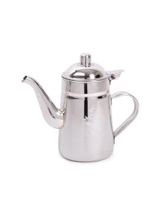 Engraved silver steel ring