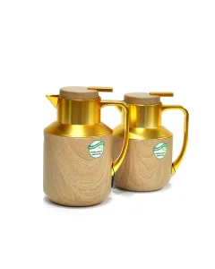 Wooden Rneem Thermos Set