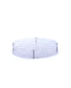 Round acrylic rack, 18 squares
