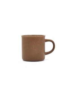 Porcelain cup brown hand