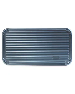 Serving tray large blue stainless steel