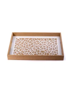 Tofaria white wooden serving tray