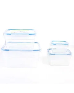 Set of 4 boxes of refrigerator containers