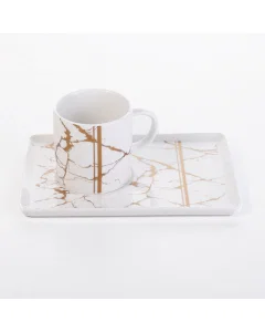 Porcelain cup with the plate