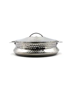 Round stainless steel food container 3 liters
