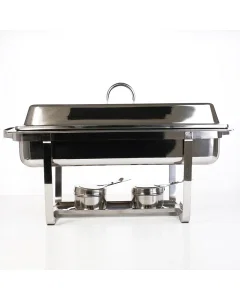 Rectangular steel buffet heater, 12 liters