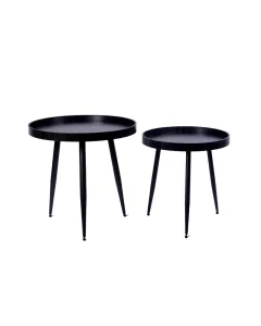 Serving tray set with legs, 2 pieces, black