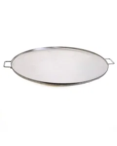 Two-handed steel frying pan