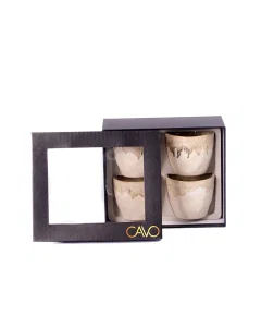 Porcelain cupsset 4 bead beads