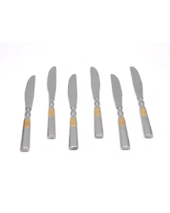 Knives settings with golden engraving