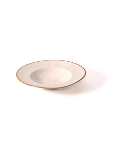Porcelain white plate dotted