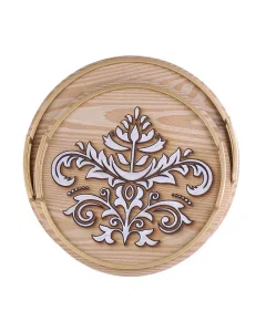 trayi, a wooden submission set with white d‚cor