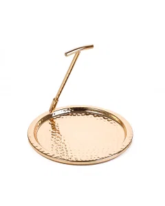 Golden dessert plate