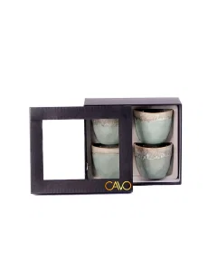 Porcelain cupsset 4 green pieces