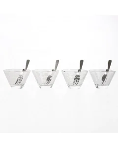 Dessert serving set 4 pieces + forks