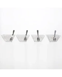 Dessert serving set 4 pieces + forks