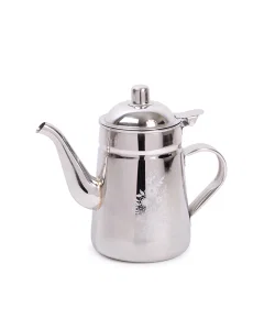 Engraved silver steel ring