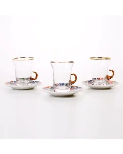 tea cups colored pieces