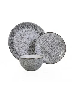 Dinner set 12 pieces gray