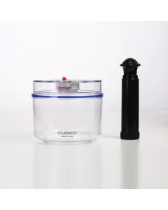 A transparent storage package 0.7 liters