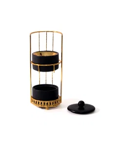 Black Censer with box golden stalk Censer