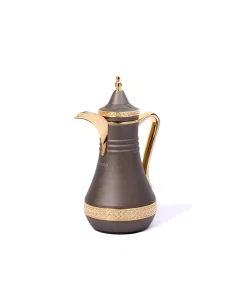 Authentic thermos 1 liter golden brown