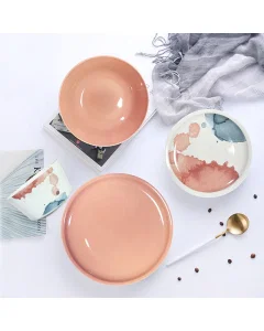 Dinner set 8 pieces brown