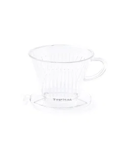 Plastic filter with a flat base