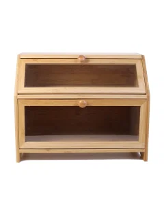 bread basket wooden two roles