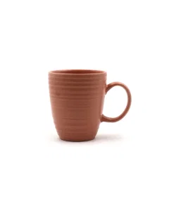 Porcelain cup with a dark beige hand